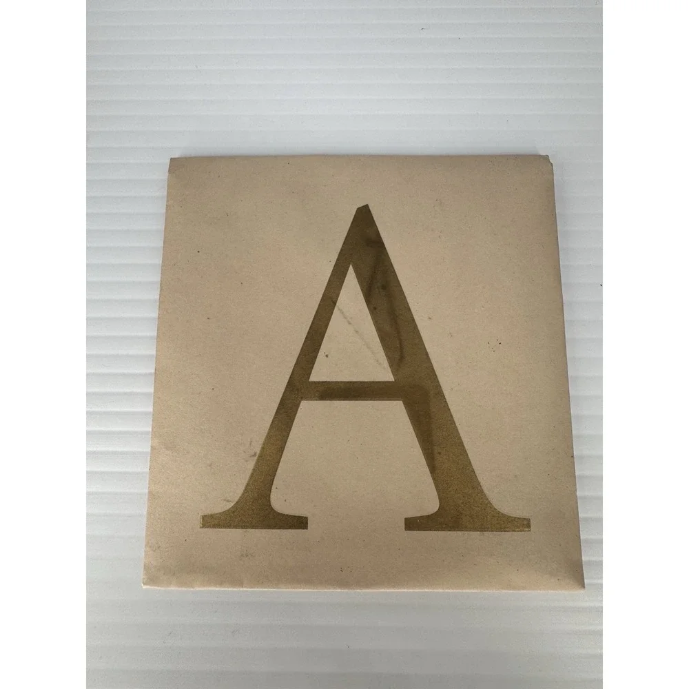 Restoration Hardware Ornament Monogram Letter A Gold Vintage 2005 Set of 2 NEW